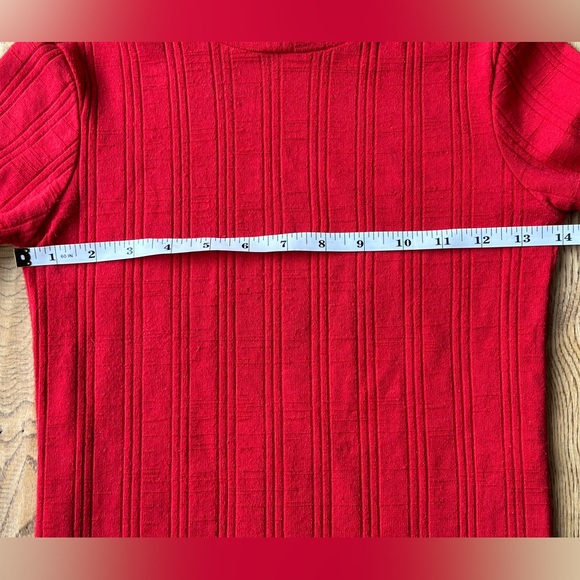Zara Trafaluc Red Mock Neck Ribbed Top size Small - Picture 7 of 9